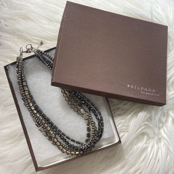 SILPADA STERLING SILVER HAILSTONE NECKLACE - NEW‎ - Picture 3 of 3